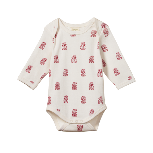 Cotton Long Sleeve Bodysuit Tiki