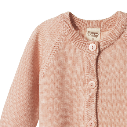 Merino Knit Cardigan Rose Dust