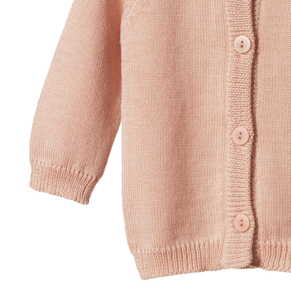 Merino Knit Cardigan Rose Dust
