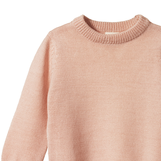 Merino Knit Pullover Rose Dust