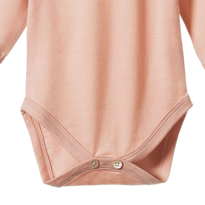 Merino Long Sleeve Bodysuit Rose Dust