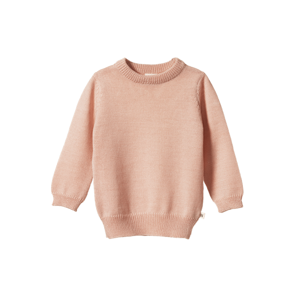 Merino Knit Pullover Rose Dust